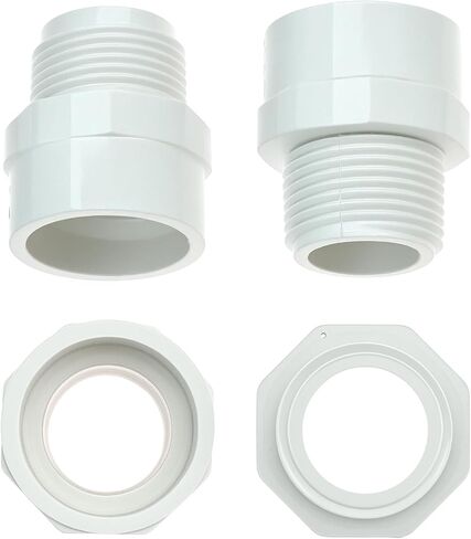QWORK 10 Pcs 3/4 Inch PVC Fittings Male Adapter, Socket x Male Pipe Thread, 2 Way PVC Pipe Coupling in Kuwait