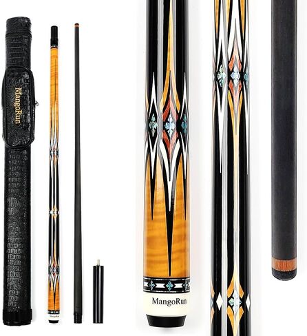 Carbon Fiber Pool Cue Stick 12.5mm Tip Low Deflection Shaft Unbreakable Billiard Cue Stick Case Set with Little Extension Warproof Professional Pool Stick (19-21 oz) in Kuwait