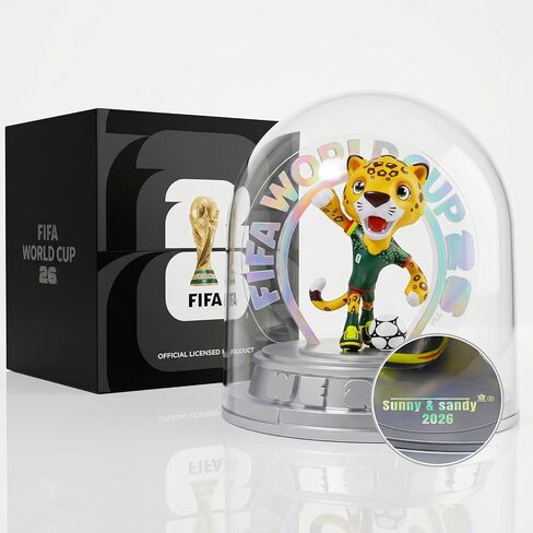 تماثيل تميمة كأس العالم 2026 المرخصة رسميًا من FIFA، مجموعة من 3 قطع مقاس 10.16 سم (مقبض، خشب القيقب، زايو) مع تغليف هدايا، تذكارات كرة القدم الأصلية، هدية قابلة للتجميع لمحبي الرياضة وهواة الجمع من الرجال in Kuwait