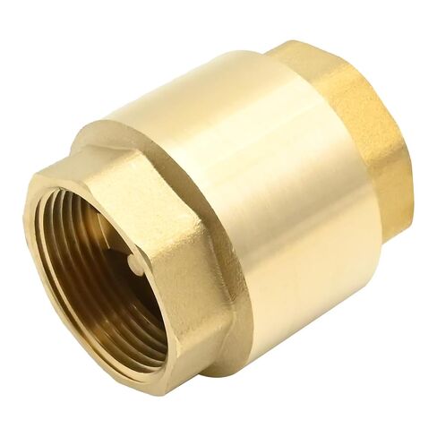 Brass in-Line Spring Check Valve DN32 1-1/4" Female Thread, One Way Back Flow Preventer Check Valve for Garden Hose Most Pumps Irrigation Systems in Kuwait