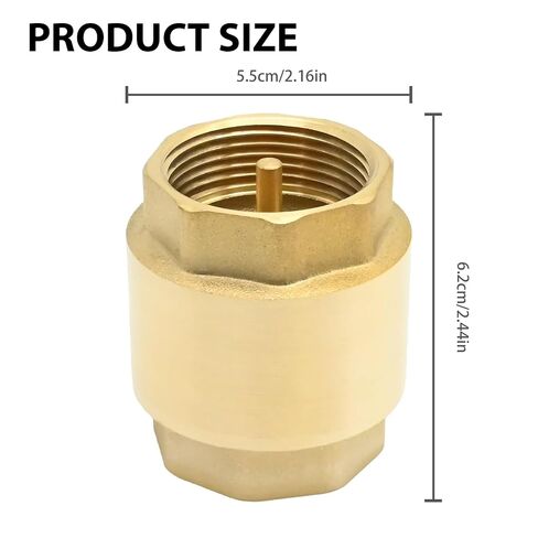 Brass in-Line Spring Check Valve DN32 1-1/4" Female Thread, One Way Back Flow Preventer Check Valve for Garden Hose Most Pumps Irrigation Systems in Kuwait