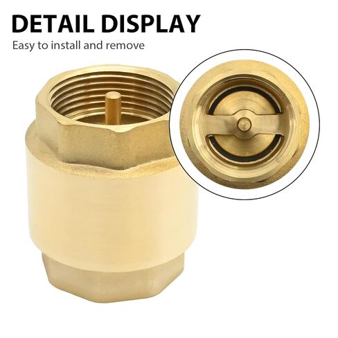 Brass in-Line Spring Check Valve DN32 1-1/4" Female Thread, One Way Back Flow Preventer Check Valve for Garden Hose Most Pumps Irrigation Systems in Kuwait