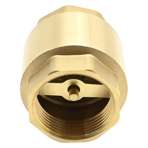 Brass in-Line Spring Check Valve DN32 1-1/4" Female Thread, One Way Back Flow Preventer Check Valve for Garden Hose Most Pumps Irrigation Systems in Kuwait