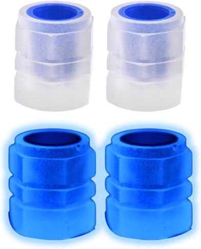 Glowing Wheel Hub Caps | 20 Pieces Valve Stem Caps | Glowing in the Dark Tire Valve Cap | Universal Fluorescent Tire Valves Cap Decoration for Car SUV Bike Motorcycles Trucks in Kuwait