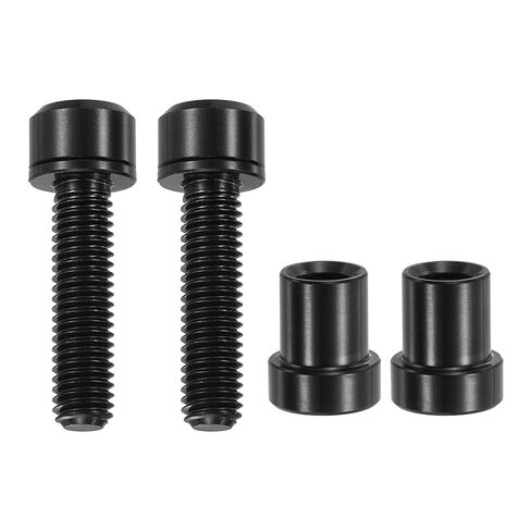 مسمار جذع دراجة من التيتانيوم، M5x16mm & 2 مجموعة ومثبتات مضادة للتآكل برأس سداسي أسود مشطوب مع غسالات وصواميل جذعية لتثبيت مقود الدراجة/MTB/دراجة الطريق in Kuwait