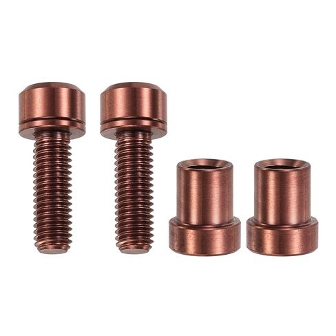 مسمار جذع دراجة من التيتانيوم، M5x16mm & 2 مجموعة ومثبتات مضادة للتآكل برأس سداسي أسود مشطوب مع غسالات وصواميل جذعية لتثبيت مقود الدراجة/MTB/دراجة الطريق in Kuwait
