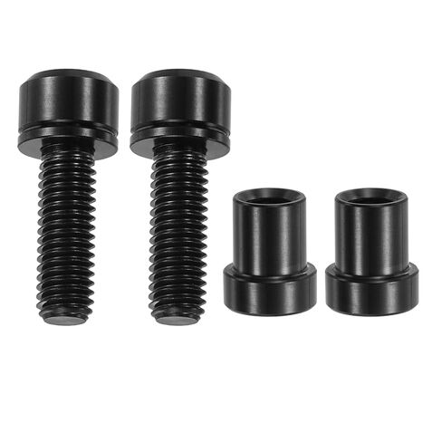 مسمار جذع دراجة من التيتانيوم، M5x16mm & 2 مجموعة ومثبتات مضادة للتآكل برأس سداسي أسود مشطوب مع غسالات وصواميل جذعية لتثبيت مقود الدراجة/MTB/دراجة الطريق in Kuwait