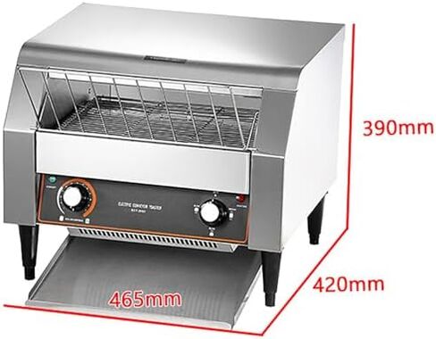 Heavy Duty Electric Conveyor Toaster, Industrial Conveyor Toaster Oven with High Power 2200W, Adjustable Speed & Chain Temperature Control Heating in Kuwait