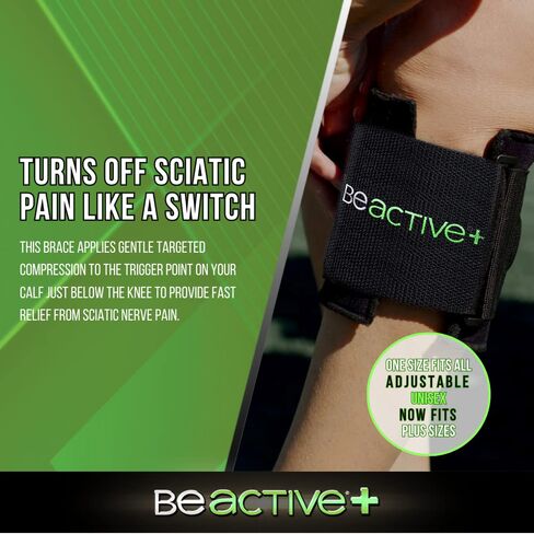 نظام الضغط الإبري BEACTIVE Plus - دعامة تخفيف آلام عرق النسا لألم العصب الوركي، وأسفل الظهر، ودعامة الركبة والورك مع وسادة ضغط مستهدفة - للجنسين in Kuwait