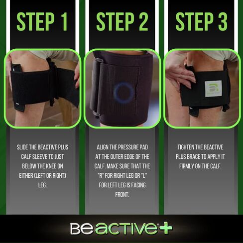 نظام الضغط الإبري BEACTIVE Plus - دعامة تخفيف آلام عرق النسا لألم العصب الوركي، وأسفل الظهر، ودعامة الركبة والورك مع وسادة ضغط مستهدفة - للجنسين in Kuwait