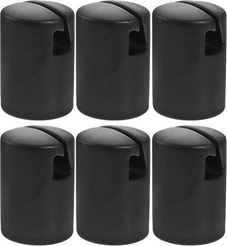 Yardwe 6 Pcs Trampoline Enclosure Pole Caps Black 1.5 Inch Diameter Plastic Trampoline Pole Toppers in Kuwait