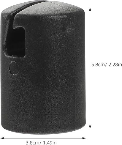 Yardwe 6 Pcs Trampoline Enclosure Pole Caps Black 1.5 Inch Diameter Plastic Trampoline Pole Toppers in Kuwait