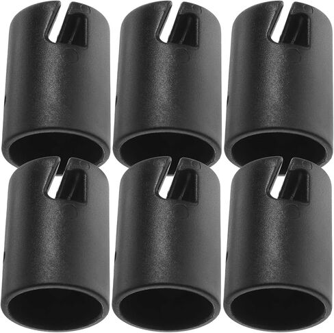 Yardwe 6 Pcs Trampoline Enclosure Pole Caps Black 1.5 Inch Diameter Plastic Trampoline Pole Toppers in Kuwait