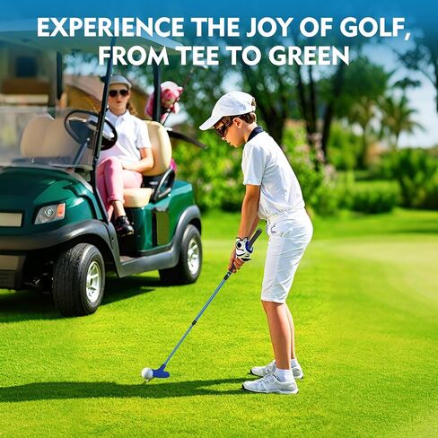 Adjustable Golf Putter Set for Kids & Adults - 2 Pack Two-Way Golf Clubs with 4 Balls and 8 Golf Tees, Portable Junior Golf Practice Kit for Indoor and Outdoor Family Fun, Ambidextrous Design in Kuwait