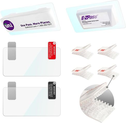 طقم حامل EZ Pass للزجاج الأمامي، حامل مرسل مستجيب آمن للصبغ مع طبقة لاصقة ثابتة، حامل قابل لإعادة الاستخدام لـ EZ Pass، I-Pass، SunPass، FasTrak والمزيد in Kuwait
