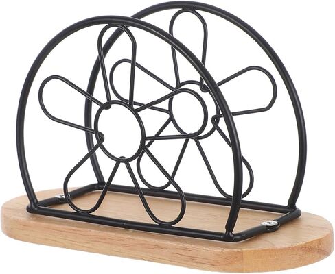 Healeved 4pcs Flower Napkin Holder Stainless Steel Freestanding Tissue Dispenser Upright Paper Napkin Stand for Restaurant Coffee Shop Dining Table Hotel in Kuwait