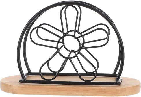 4pcs Stainless Steel Flower Napkin Dispenser Set, Freestanding Decorative Tissue Holder for Dining Table, Kitchen Countertop, and Outdoor Picnic Use in Kuwait