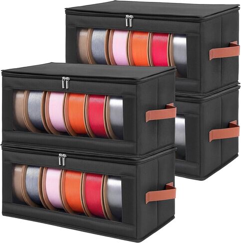 3D Printer Filament Storage Box 2 Pack, Holds 12 Spools Clear Foldable Moisture Proof Organizer with Desiccants in Kuwait
