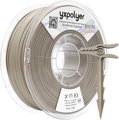 YXPOLYER ASA Filament 1.75mm 1kg Olive Drab 3D Printer Filament, UV Rain Heat Weather Resistant for Outdoor Use and Summer Camping Hiking Print, Easy Printing for Beginners with AMS-Compatible Spool in Kuwait