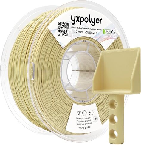 YXPOLYER ASA Filament 1.75mm 1kg Olive Drab 3D Printer Filament, UV Rain Heat Weather Resistant for Outdoor Use and Summer Camping Hiking Print, Easy Printing for Beginners with AMS-Compatible Spool in Kuwait