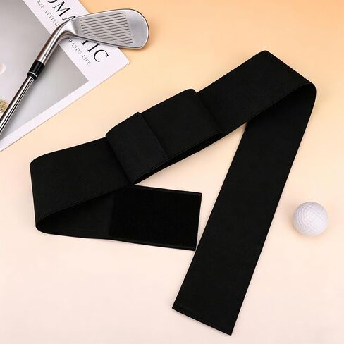 Golf Swing Arm Band, Adjustable Golf Training Assist Flexible Arm Correcting Tool Swing Correcting Improve Stability for Beginner Men Women Indoor Outdoor (Black) in Kuwait