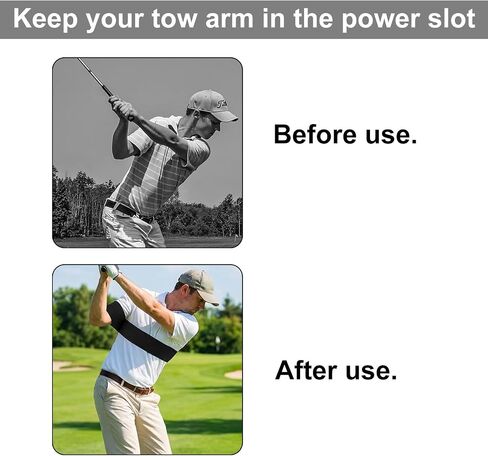 Golf Swing Arm Band, Adjustable Golf Training Assist Flexible Arm Correcting Tool Swing Correcting Improve Stability for Beginner Men Women Indoor Outdoor (Black) in Kuwait