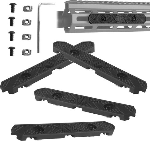 4pcs Rail Covers Compatible with Mlok Wire Management Clips Flashlight Pressure Switch Cable Guide Everyday Carry Hunting in Kuwait