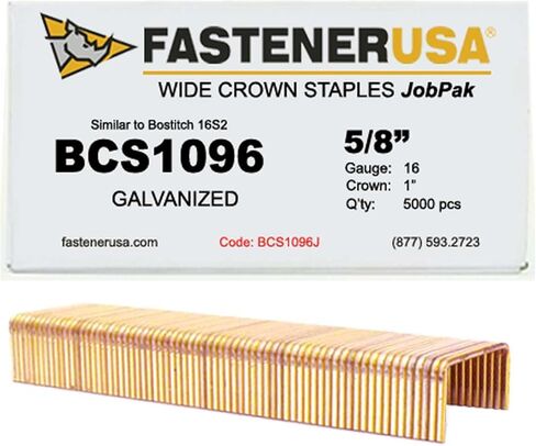 5/8" Leg x Wide Crown 16GA GALV 16S2 Staples 5,000ct in Kuwait