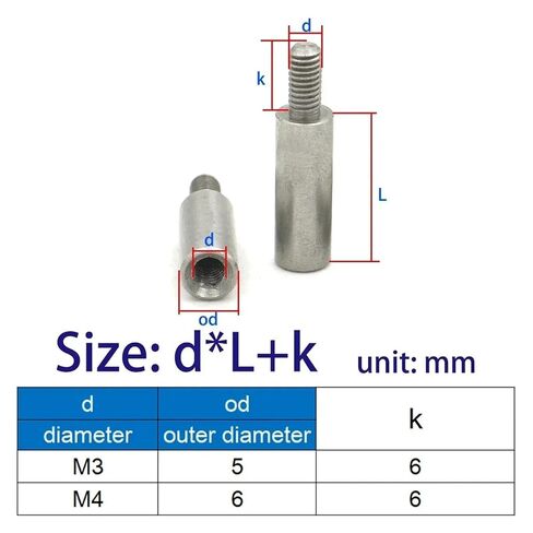 M3 M4 304 Stainless Steel Round Standoff Male to Female Standoff Screws - Durable and Erosion-Resistant Fasteners(M4x10x20pcs) in Kuwait