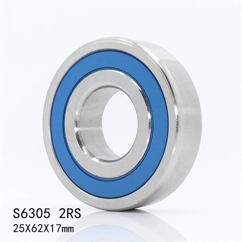 Power Transmission Products 2PCS S6305RS Bearing 25x62x17mm ABEC-3 440C Stainless Steel Ball Bearings 6305 Ball Bearing S 6305RS Ball Bearings in Kuwait