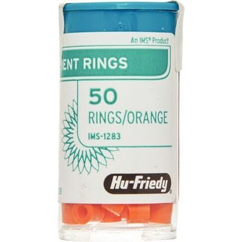 حلقات أدوات طب الأسنان من Hu-Friedy IMS-1283 باللون البرتقالي العادي، 50/عبوة in Kuwait