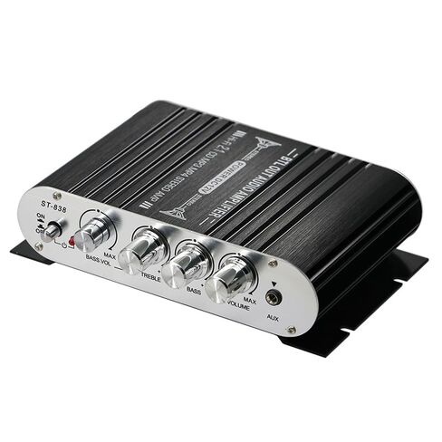 مضخم صوت ستيريو، مضخم صوت ستيريو صغير HiFi 2.1 بلوتوث للسيارة، مضخم صوت منزلي للسيارة، مضخم رقمي احترافي للاستخدام على الناقل الخاص بك أو في المنزل (أسود) (أسود) in Saudi Arabia