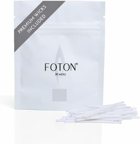 Foton Pearled Candle 30-Pack 2 "Wicks Cotton Organic for Sand Candles Making-Premium Candles Wicks لصنع الشموع-خالية من المعادن وخالية من الشمع الرملي. in Kuwait