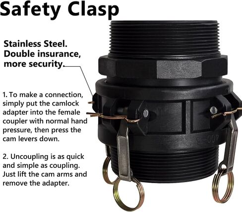 تركيبات Camlock مقاس 4 بوصات من النوع B & F من البولي بروبيلين ومجموعة تركيب خرطوم الأخدود مع وصلات خرطوم Camlock للإناث والذكور مقاس 4 بوصات × 4 بوصات NPT ذكر وكاميرات وأخدود in Kuwait