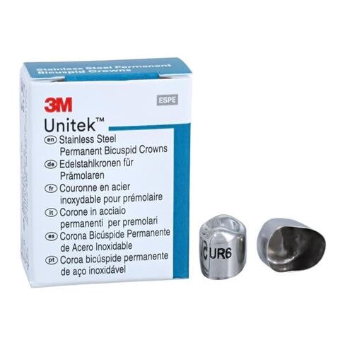 3M Solventum 900526 Unitek Crowns Stainless Steel 1st Permanent Bicuspid #6 Upper Right 5/Bx in Kuwait