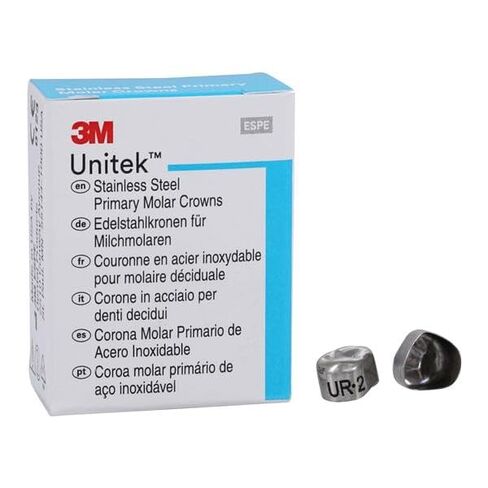 3M 900122 Unitek Crowns Stainless Steel Primary 1st Molar #2 Upper Right 5/Pk in Kuwait