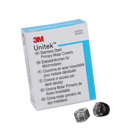 3M 900122 Unitek Crowns Stainless Steel Primary 1st Molar #2 Upper Right 5/Pk in Kuwait