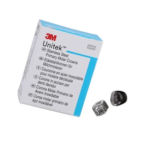 3M 900122 Unitek Crowns Stainless Steel Primary 1st Molar #2 Upper Right 5/Pk in Kuwait