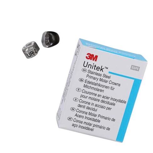 3M 900122 Unitek Crowns Stainless Steel Primary 1st Molar #2 Upper Right 5/Pk in Kuwait