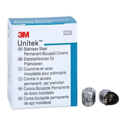 3M Solventum 900510 Unitek تيجان من الفولاذ المقاوم للصدأ دائمة Max Bicuspid #0 علوي يسار 5/Pk in Kuwait