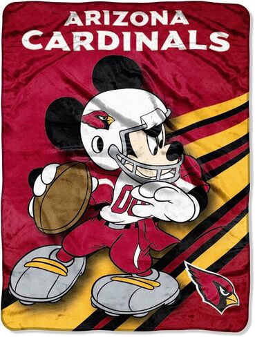 Northwest Arizona Football Cardinals 46x60 Mickey Micro Raschel Plush Throw Blanket in Kuwait