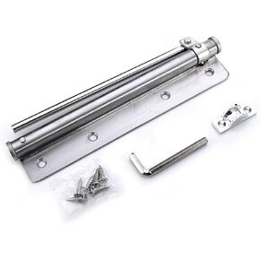 Door Closer, Stainless Steel Automatic Door Spring Silver Tone Strength for Home Office Fire Rated Gate 40KG Adjustable Opener in Kuwait
