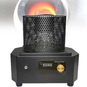8000W Medium Frequency Melting Machine, 1600℃ High Temperature Induction Heating Electric Furnace with Crucible & Protective Cover, for Gold, Silver, Copper, Aluminum, Metal (4kg) in Kuwait