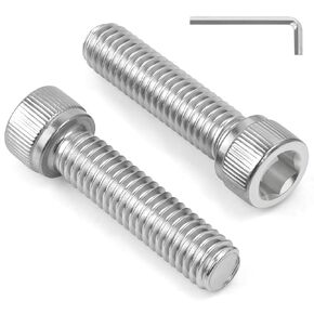 50 PCS 1/4-20 x 1 Hex Socket Head Cap Screws Bolts, Allen Socket Drive, Bright Finish, 304 Stainless Steel 1/4 inch Allen Bolt, Fully Machine Thread in Kuwait
