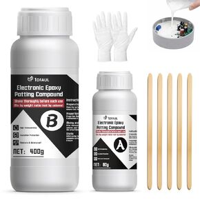 1DFAUL 480g Potting Compound for Electronics, Conformal Coating (White) | Quick Dry, High and Low Temperature Resistance, Protects Transformers, Circuit Board from Moisture, Dust & Vibration in Saudi Arabia
