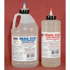 نظام راتنجات الإيبوكسي MAX CLR A/B - طقم 3/4 جالون - آمن للطعام، طلاء متوافق مع إدارة الغذاء والدواء الأمريكية، شفاف كريستالي، مقاوم للبقع، طلاء سطح الطاولة والطاولة، طلاء الخشب، راتنج الألياف الزجاجية in Kuwait