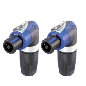 2/4/10 قطعة 4Pin L-نوع XLR التوصيل 90 درجة L-شكل Powercon موصل المهنية مكبر صوت محول (4 قطعة) in Kuwait