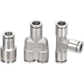 304 Stainless Steel PG Different Diameter Air Hose Fittings High Pressure Fitting Pipe Connector PG6-4 1Pcs(8-4) in Kuwait