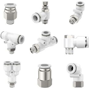 Pneumatic Air Connector Fitting PLF 4 6 8/10mm Thread 1/8 1/4 3/8 1/2 Hose Fittings 1Pcs(6-01) in Kuwait