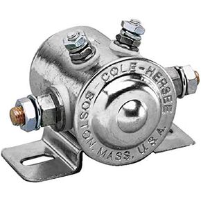 RAREELECTRICAL New 24V Continuous Duty Solenoid Compatible With Cole Hersee Delco Prestolite White Rodgers Heavy-Duty Truck Bus Marine Spst 4-Stud 85A Plated Steel Metal Case 52-324P 70-903 24063 in Kuwait